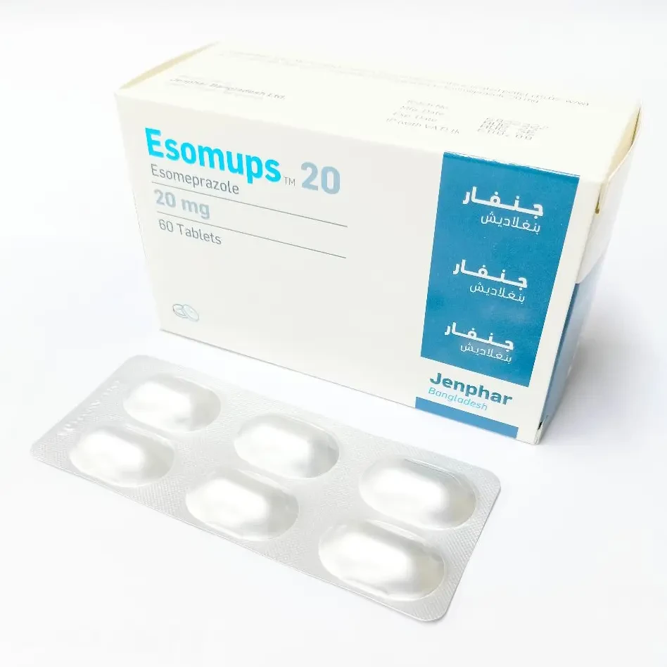 Pack Image: Esomups 20 mg Tablet (10 x 6)