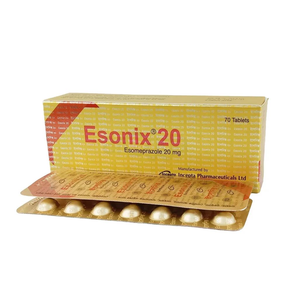 Pack Image: Esonix 20 mg Tablet (5 x 14)