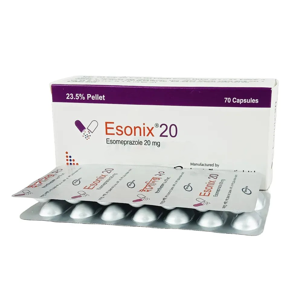 Pack Image: Esonix 20 mg Capsule (5 x 14)