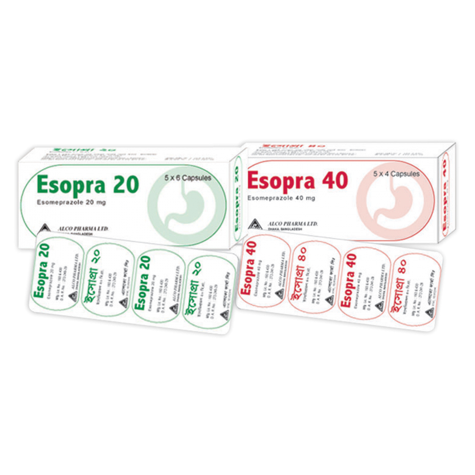 Pack Image: Esopra 40 mg Capsule (5 x 6)