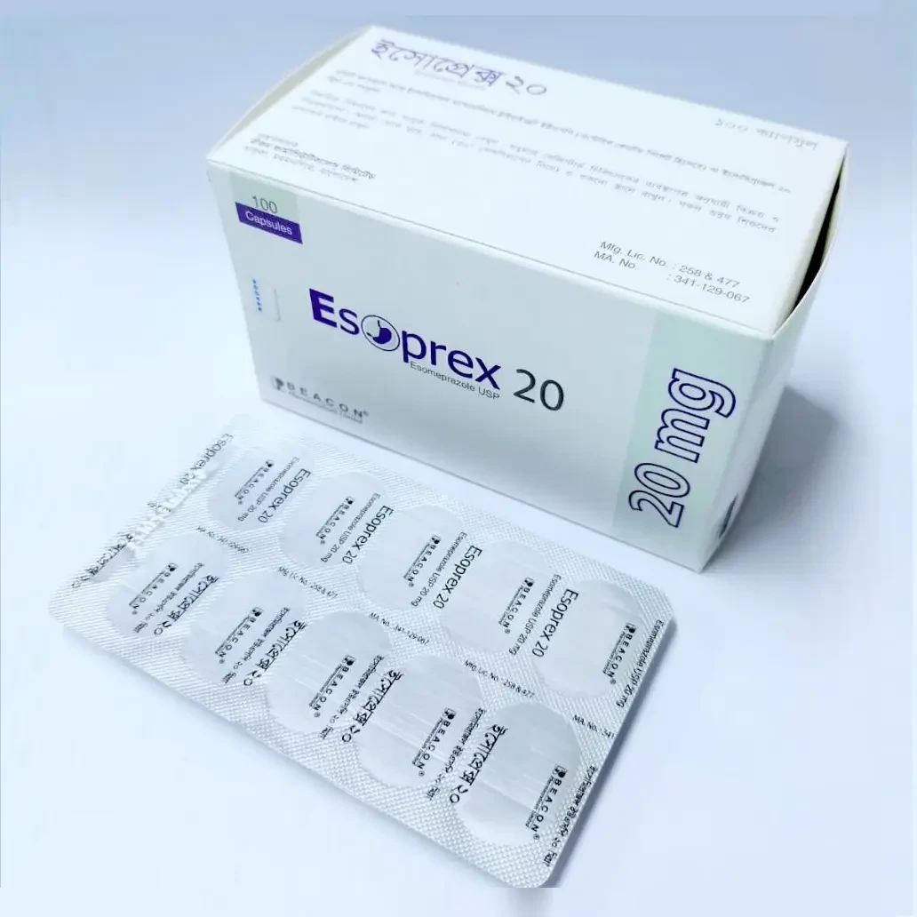 Pack Image: Esoprex 20 mg Capsule (10 x 10)