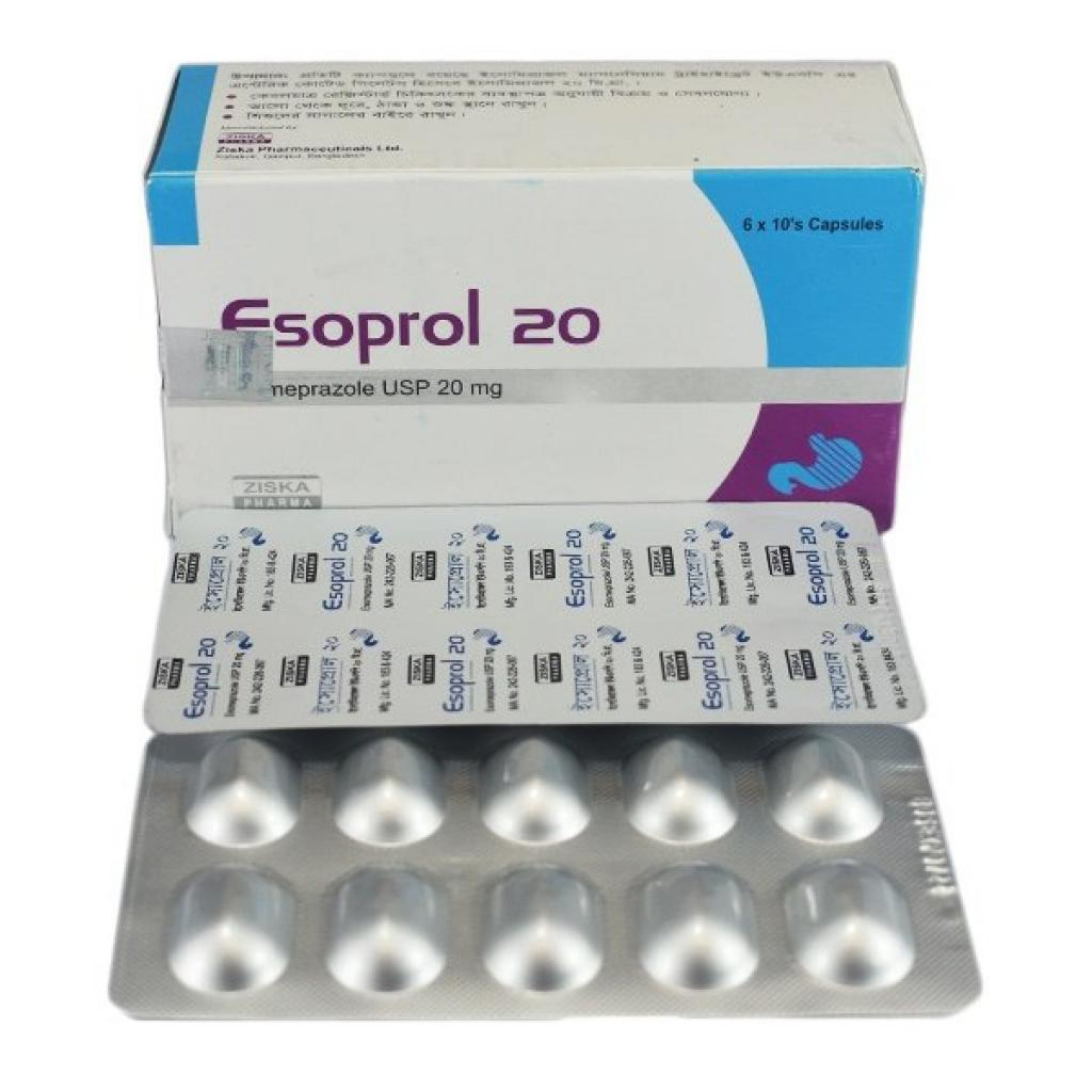 Pack Image: Esoprol 20 mg Capsule (6 x 10)