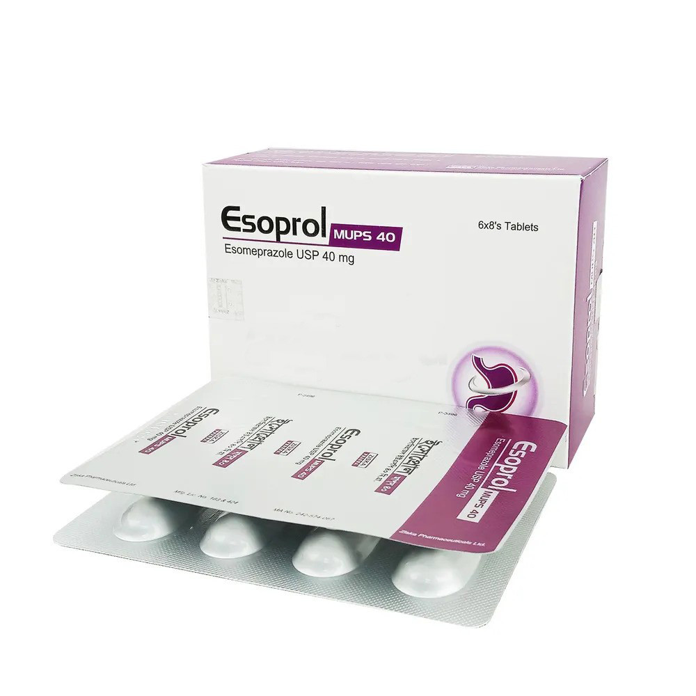 Pack Image: Esoprol MUPS 40 mg Tablet (6 x 8)