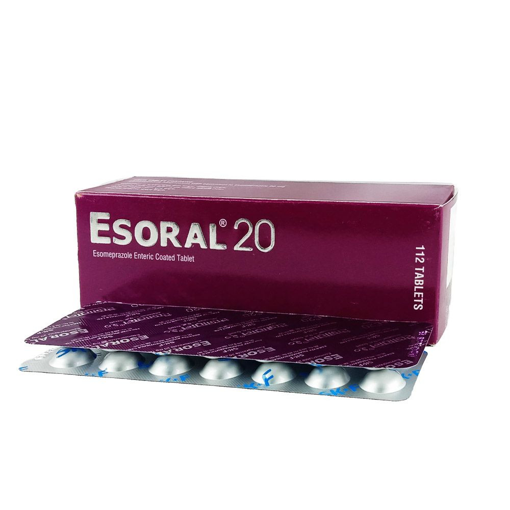Pack Image: Esoral 20 mg Tablet (8 x 14)