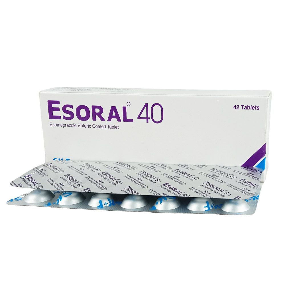 Pack Image: Esoral 40 mg Tablet (3 x 14)