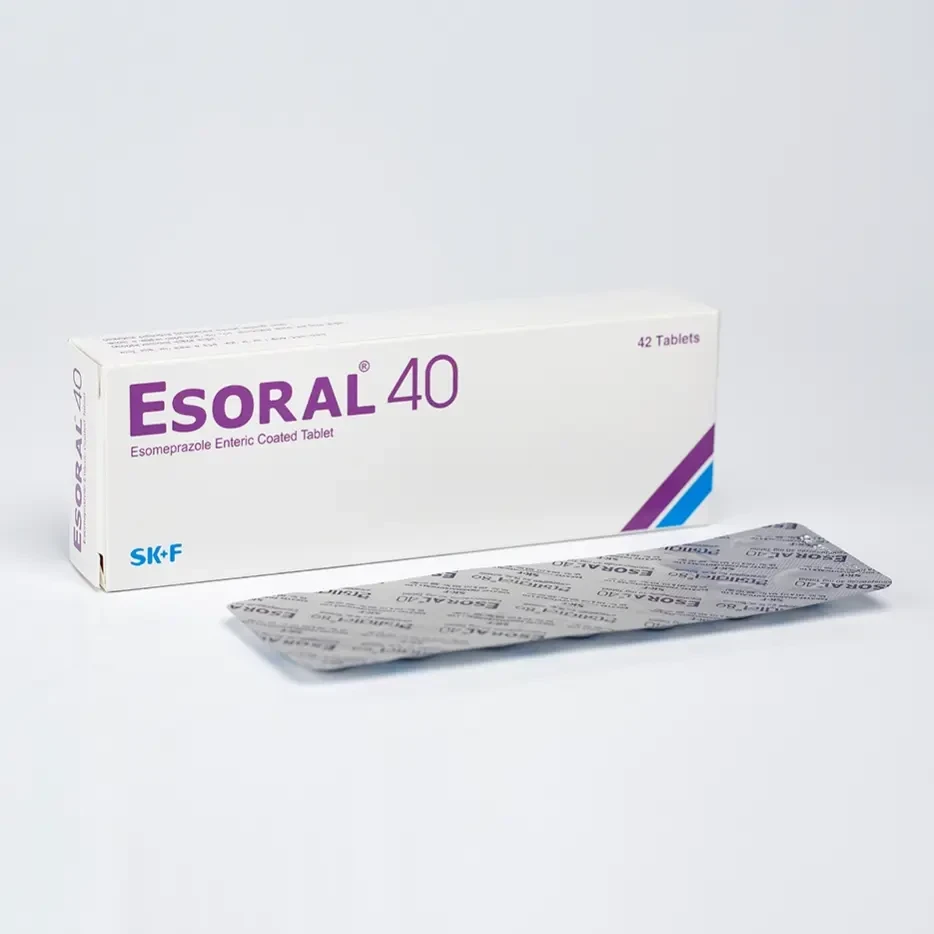 Pack Image: Esoral 40 mg Tablet (3 x 14)