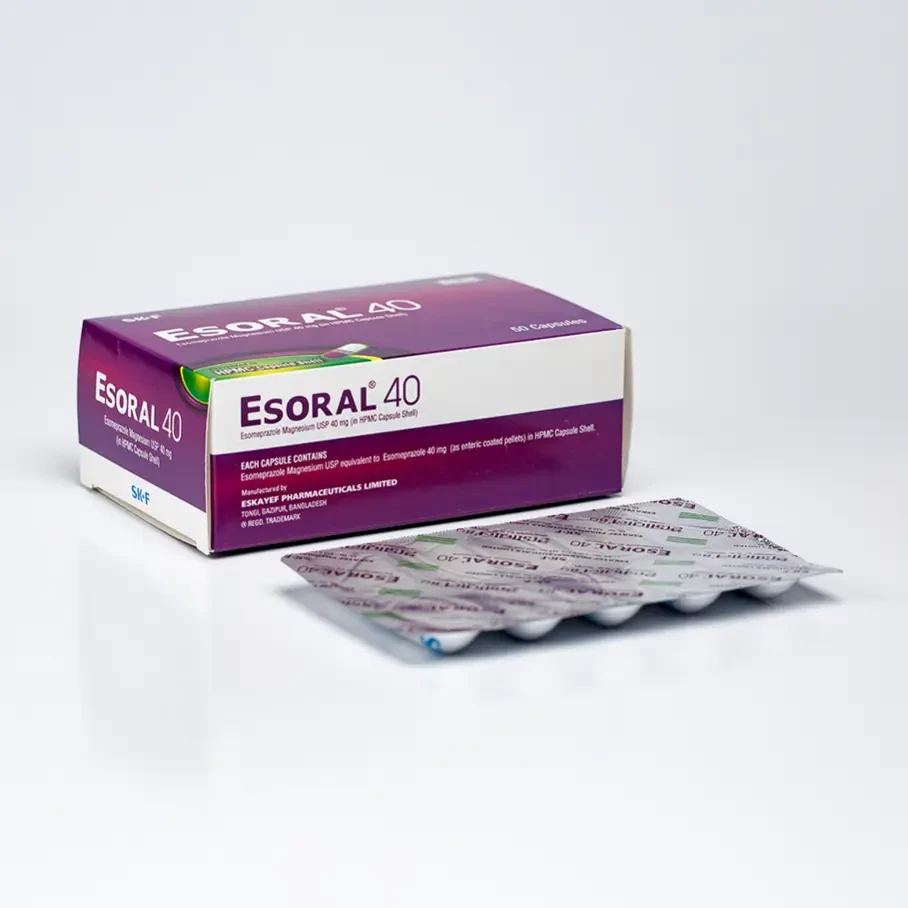 Pack Image: Esoral 40 mg Capsule (5 x 10)