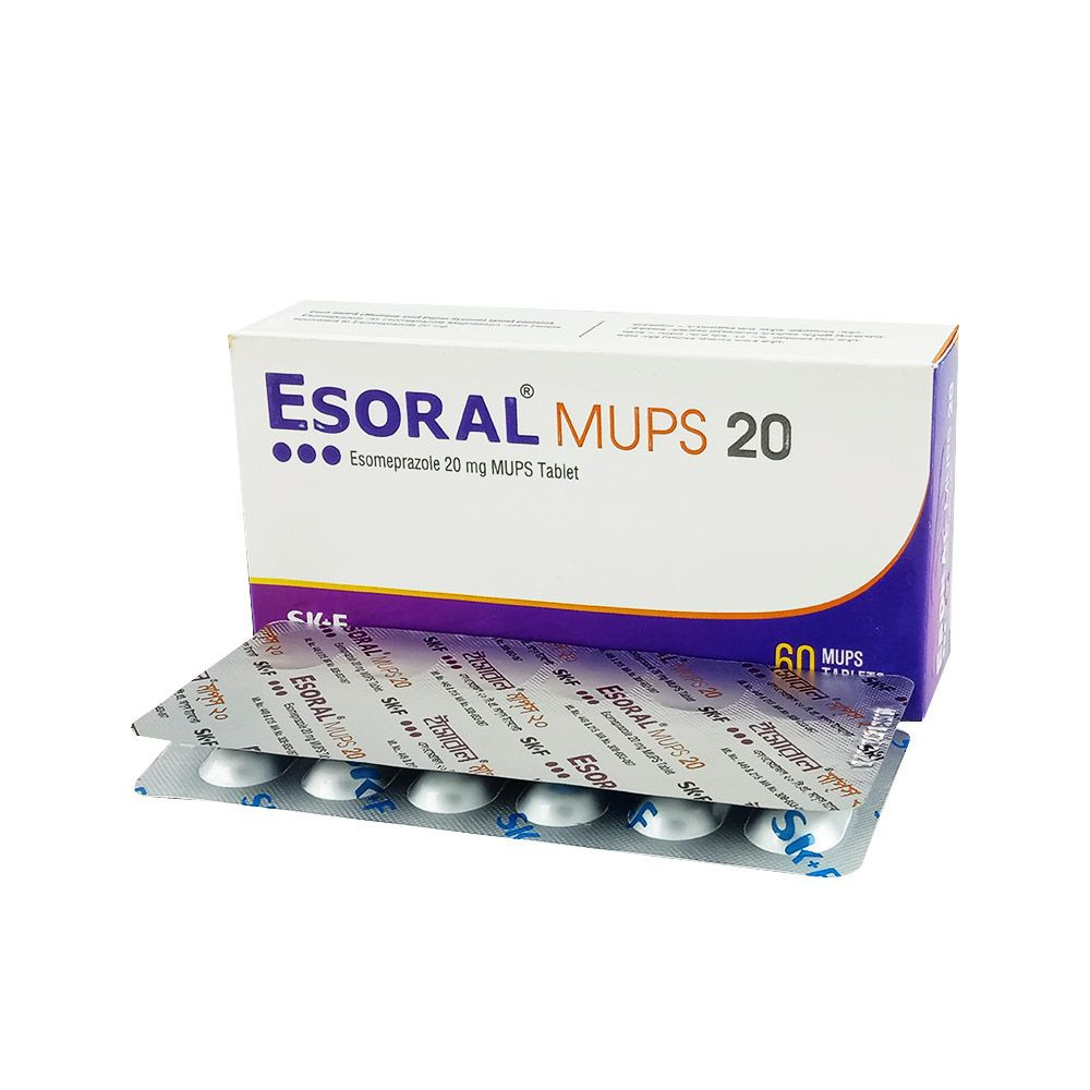 Pack Image: Esoral MUPS 20 mg Tablet (5 x 12)