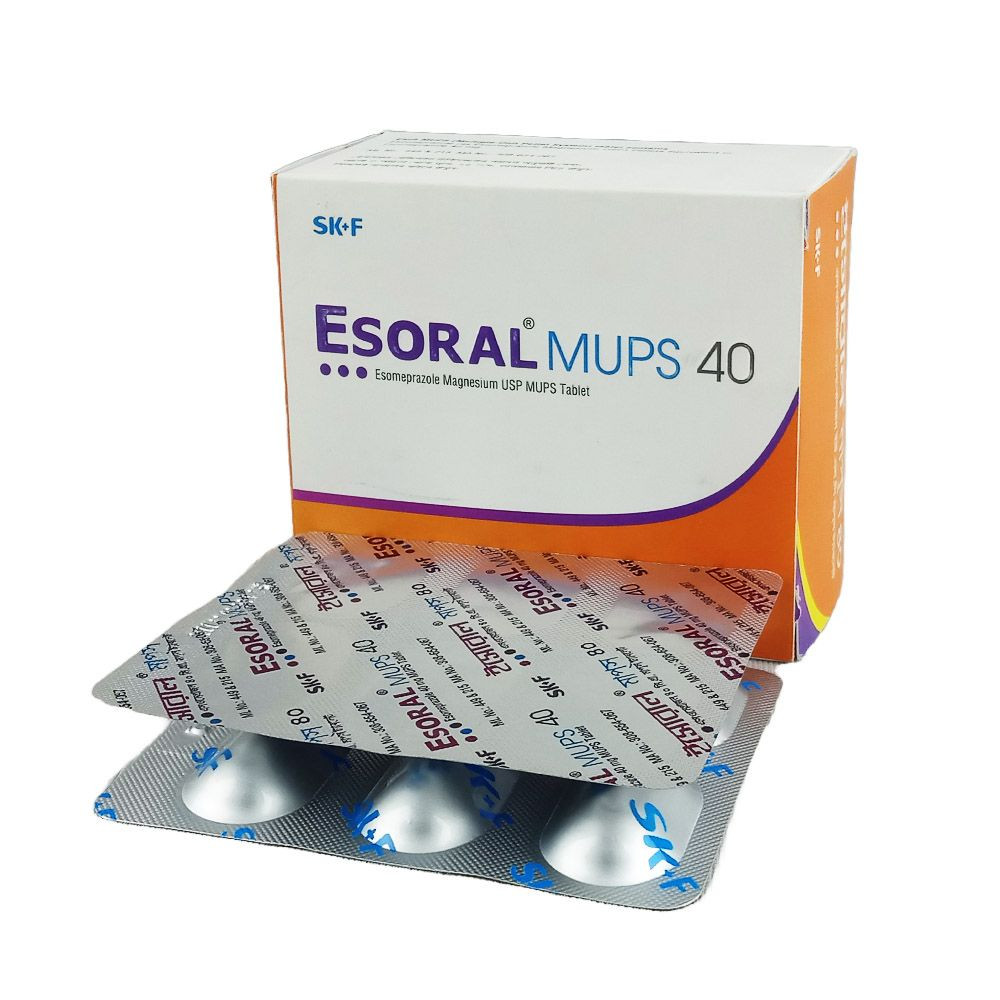 Pack Image: Esoral MUPS 40 mg Tablet (5 x 6)