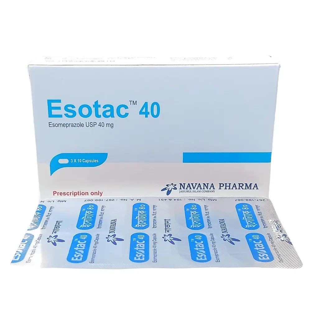 Pack Image: Esotac 40 mg Capsule (3 x 10)