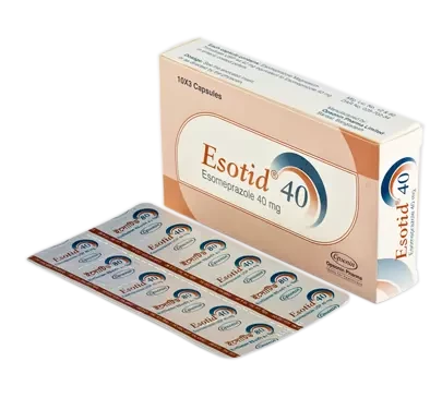 Pack Image: Esotid 40 mg Capsule (6 x 10)