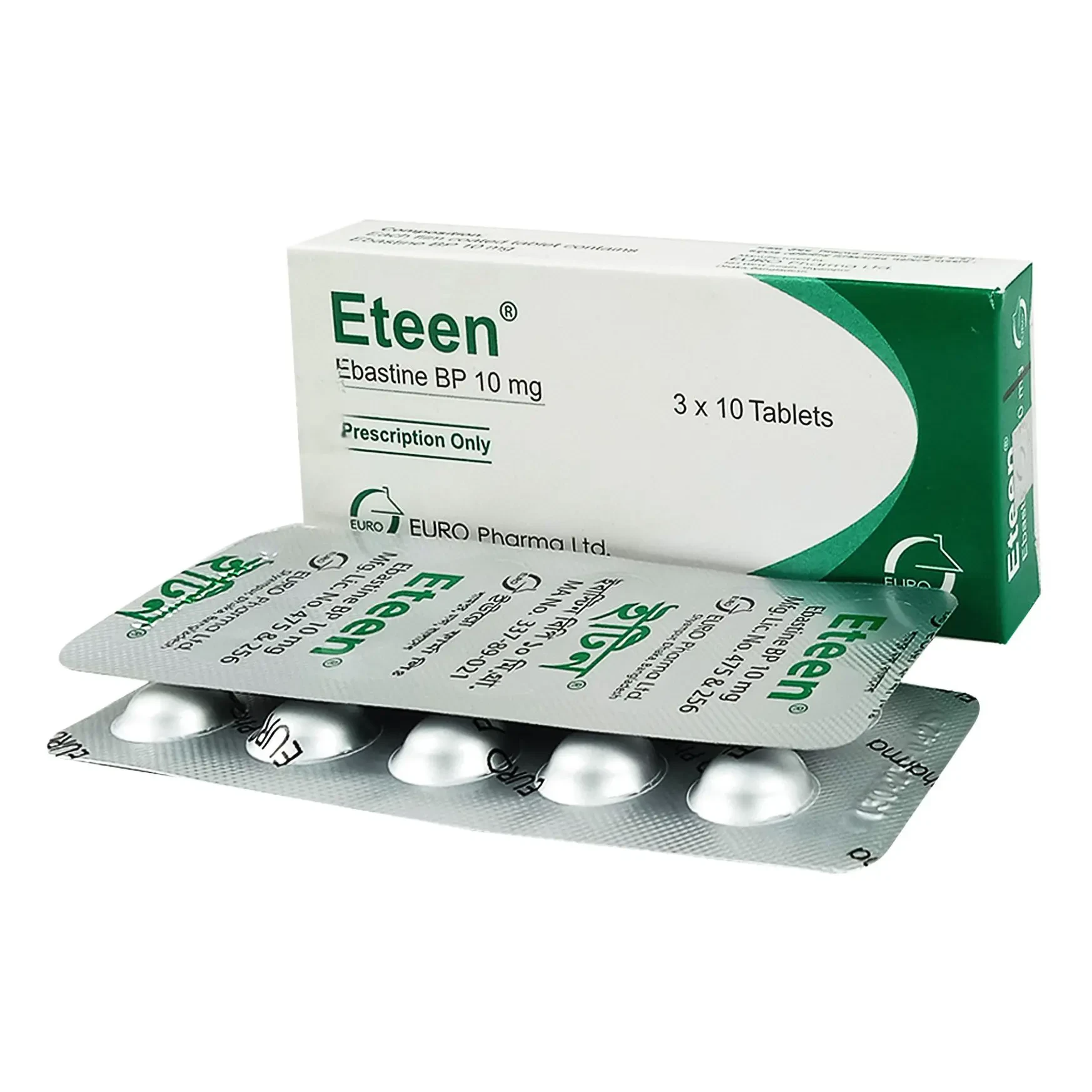 Pack Image: Eteen 10 mg Tablet (3 x 10)