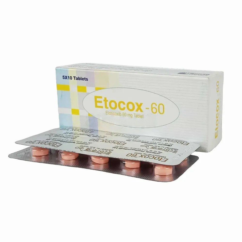 Pack Image: Etocox 60 mg Tablet (5 x 10)