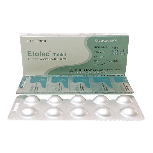 Pack Image: Etolac 10 mg Tablet (2 x 10)