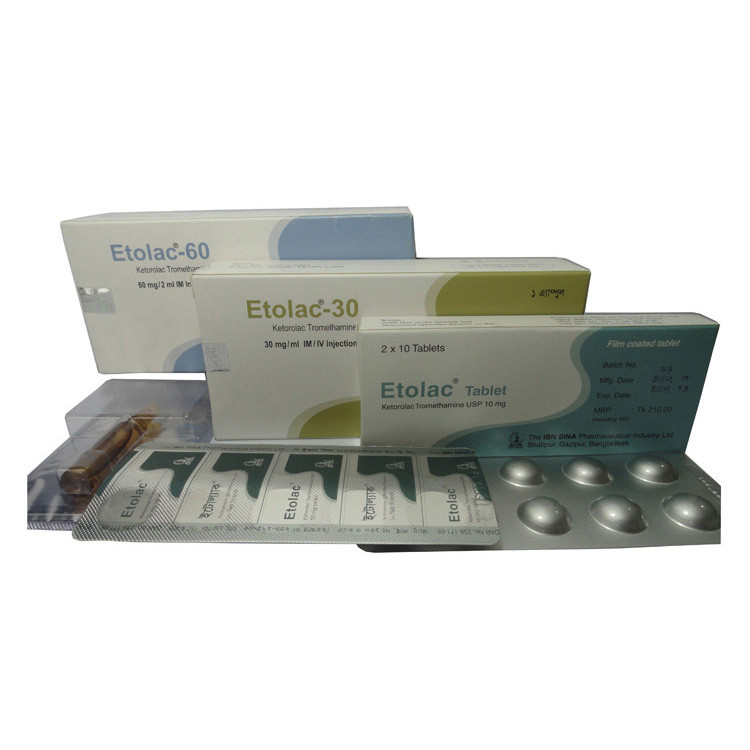 Pack Image: Etolac 60 mg Injection (2 ml ampoule)