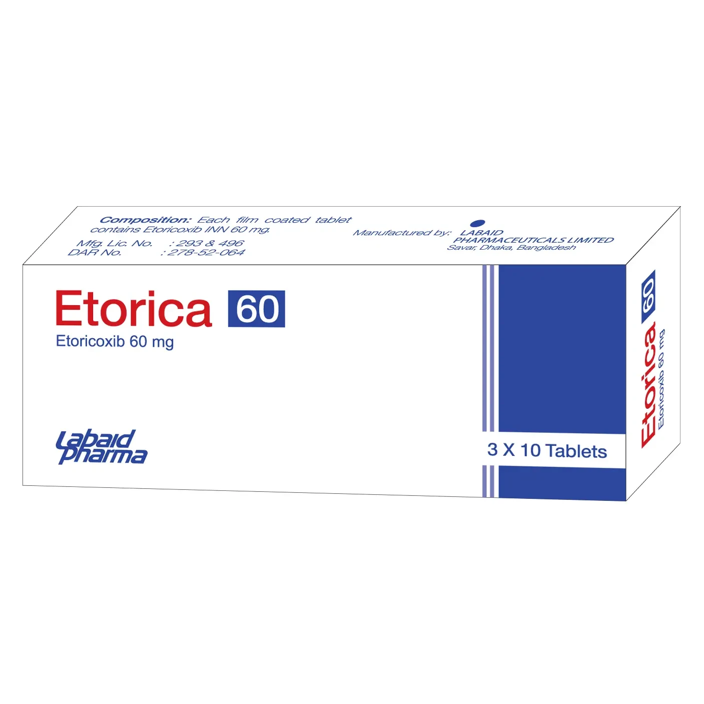Pack Image: Etorica 60 mg Tablet (3 x 10)