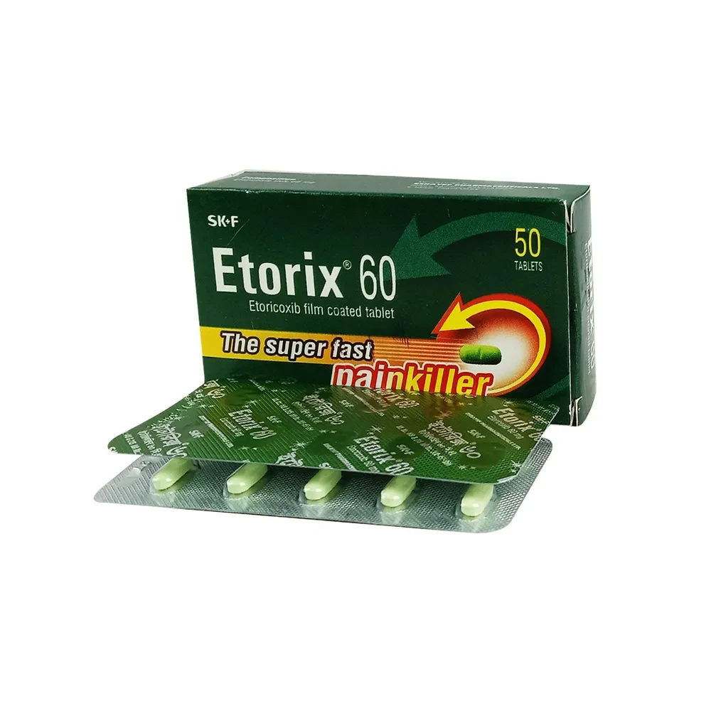 Pack Image: Etorix 60 mg Tablet (5 x 10)