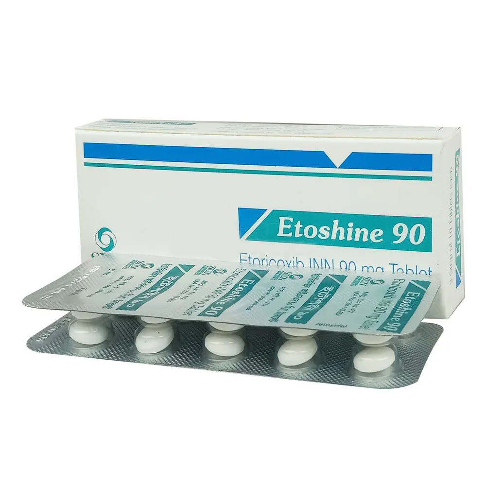 Pack Image: Etoshine 90 mg Tablet (3 x 10)