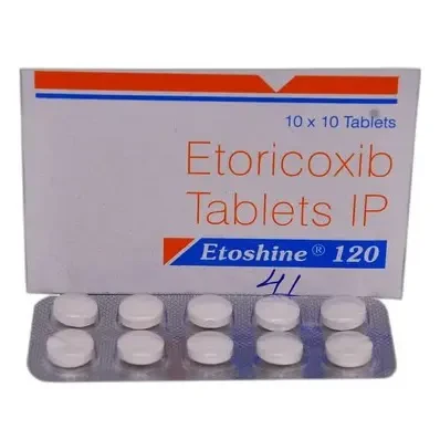 Pack Image: Etoshine 120 mg Tablet (3 x 10)