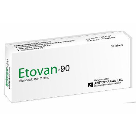 Pack Image: Etovan 90 mg Tablet (3 x 10)