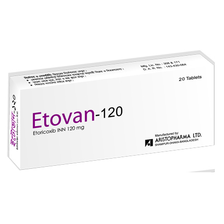 Pack Image: Etovan 120 mg Tablet (2 x 10)