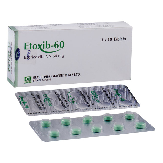 Pack Image: Etoxib 60 mg Tablet (3 x 10)