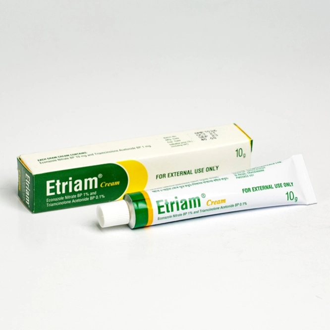 Pack Image: Etriam 1% 0.1% Cream (10 gm tube)