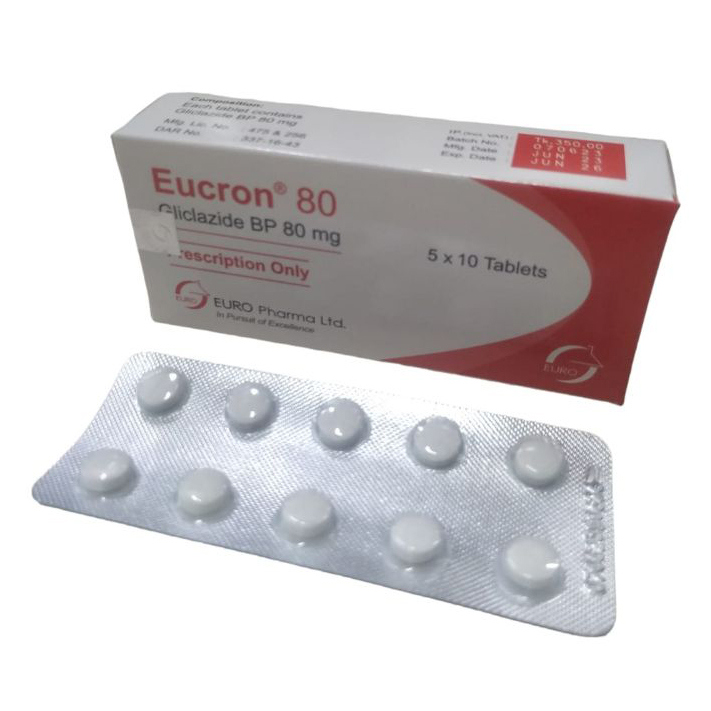 Pack Image: Eucron 80 mg Tablet (5 x 10)