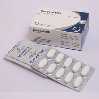 Pack Image: Eurocal 500 mg Tablet (5 x 10)
