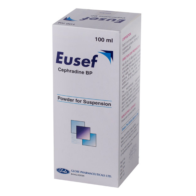 Pack Image: Eusef 125 mg Suspension (100 ml bottle)