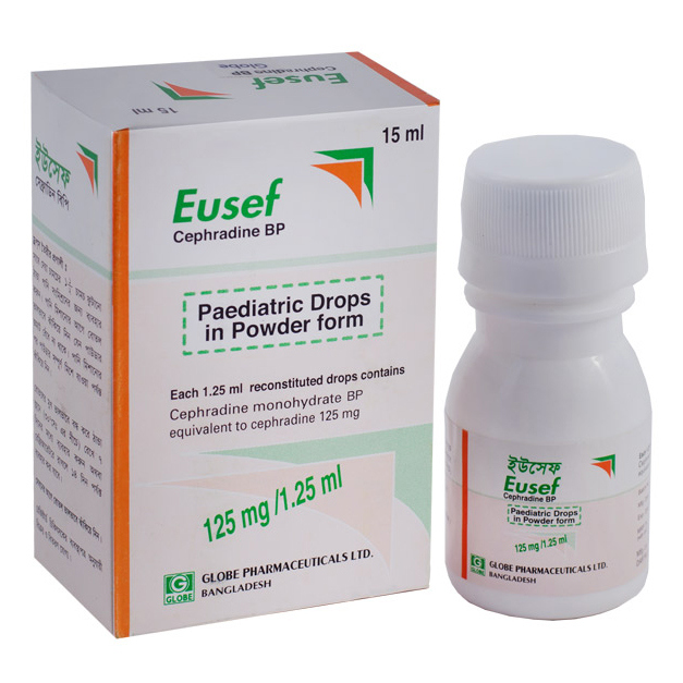 Pack Image: Eusef 125 mg Pediatric Drop (15 ml bottle)