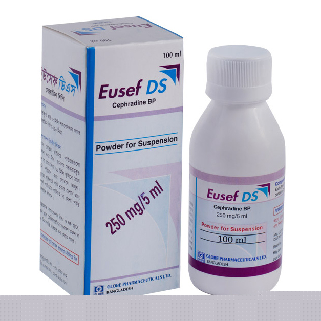Pack Image: Eusef DS 250 mg Suspension (100 ml bottle)