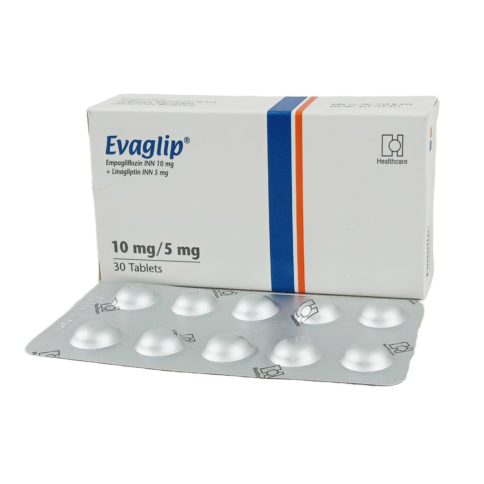 Pack Image: Evaglip 10 mg Tablet (3 x 10)