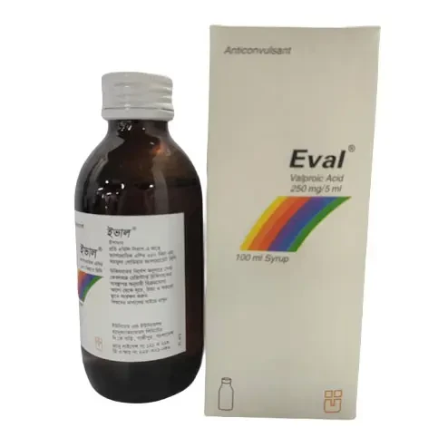 Pack Image: Eval 250 mg Syrup (100 ml bottle)