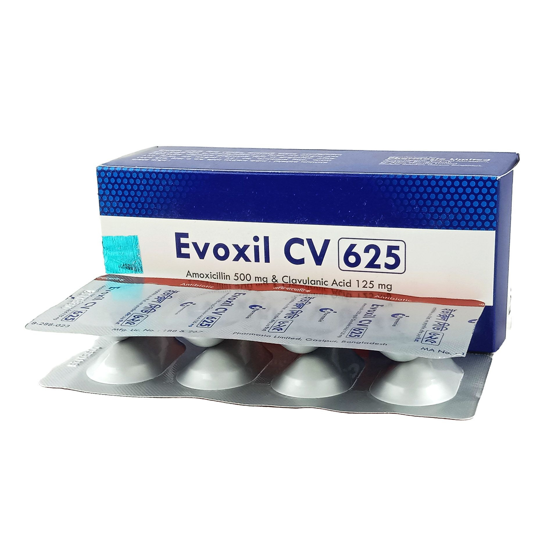 Pack Image: Evoxil CV 500 mg Tablet (4 x 5)