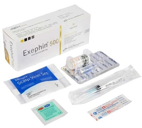 Pack Image: Exephin 500 mg Injection (500 mg vial)