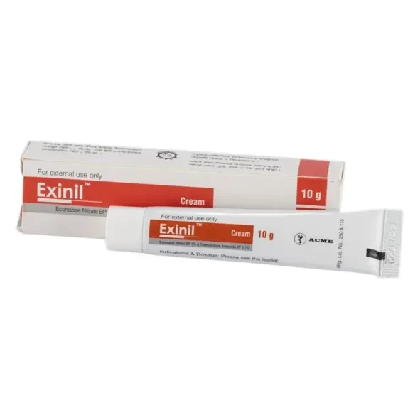 Pack Image: Exinil 1% 0.1% Cream (10 gm tube)