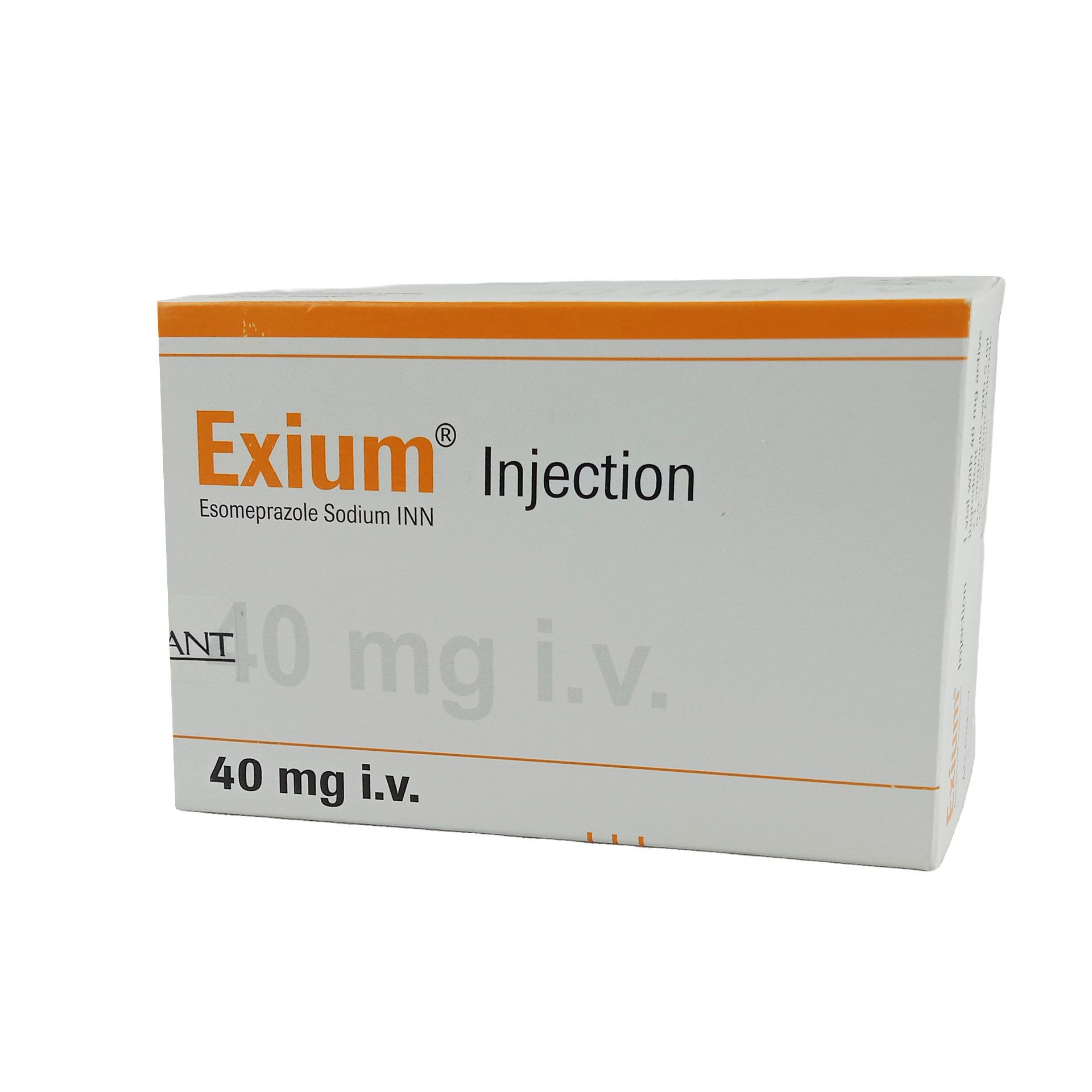 Pack Image: Exium 40 mg Injection (40 mg vial)