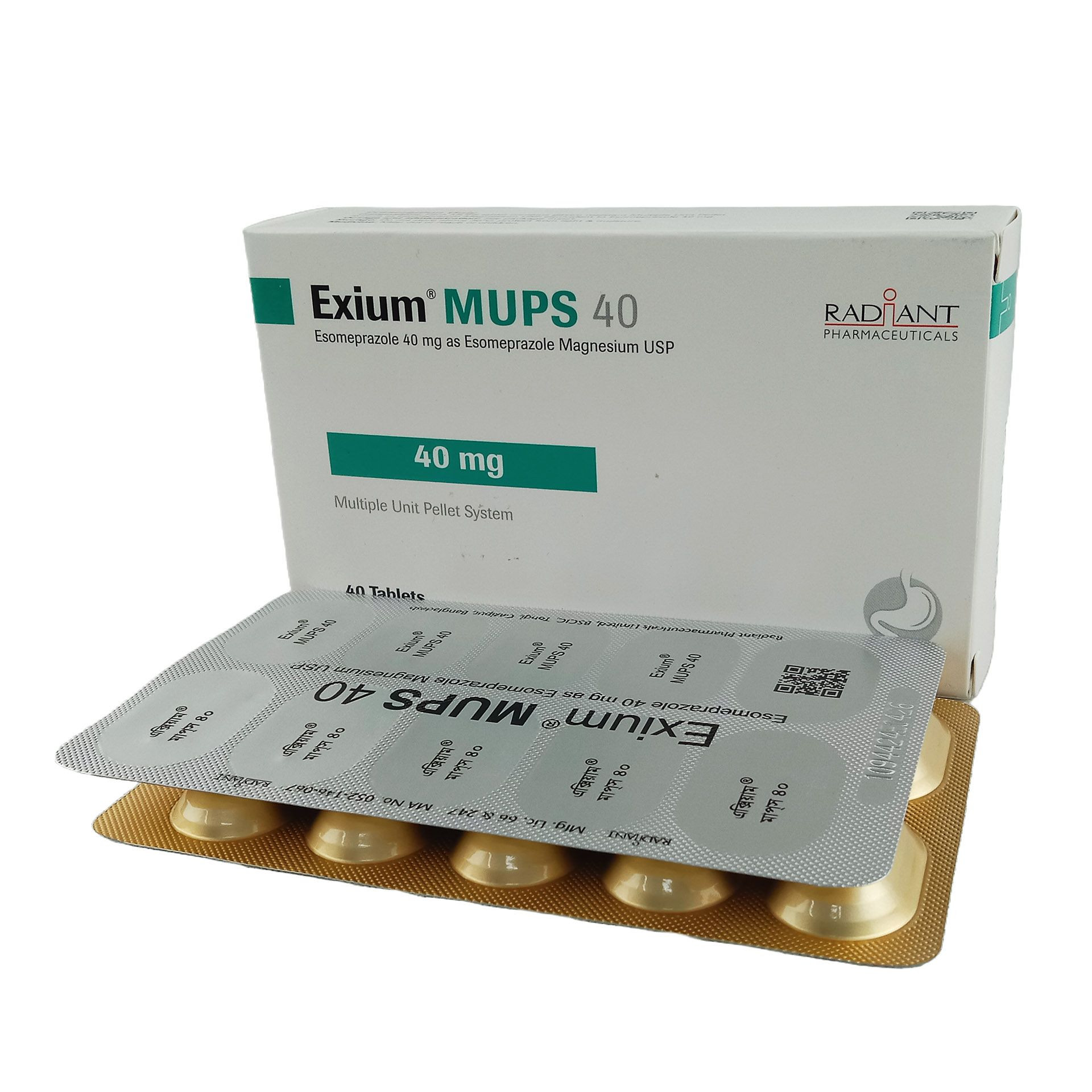 Pack Image: Exium MUPS 40 mg Tablet (4 x 10)