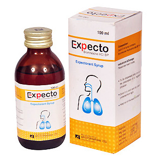 Pack Image: Expecto 4 mg Syrup (100 ml bottle)