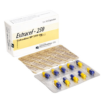 Pack Image: Extracef 250 mg Capsule (3 x 10)