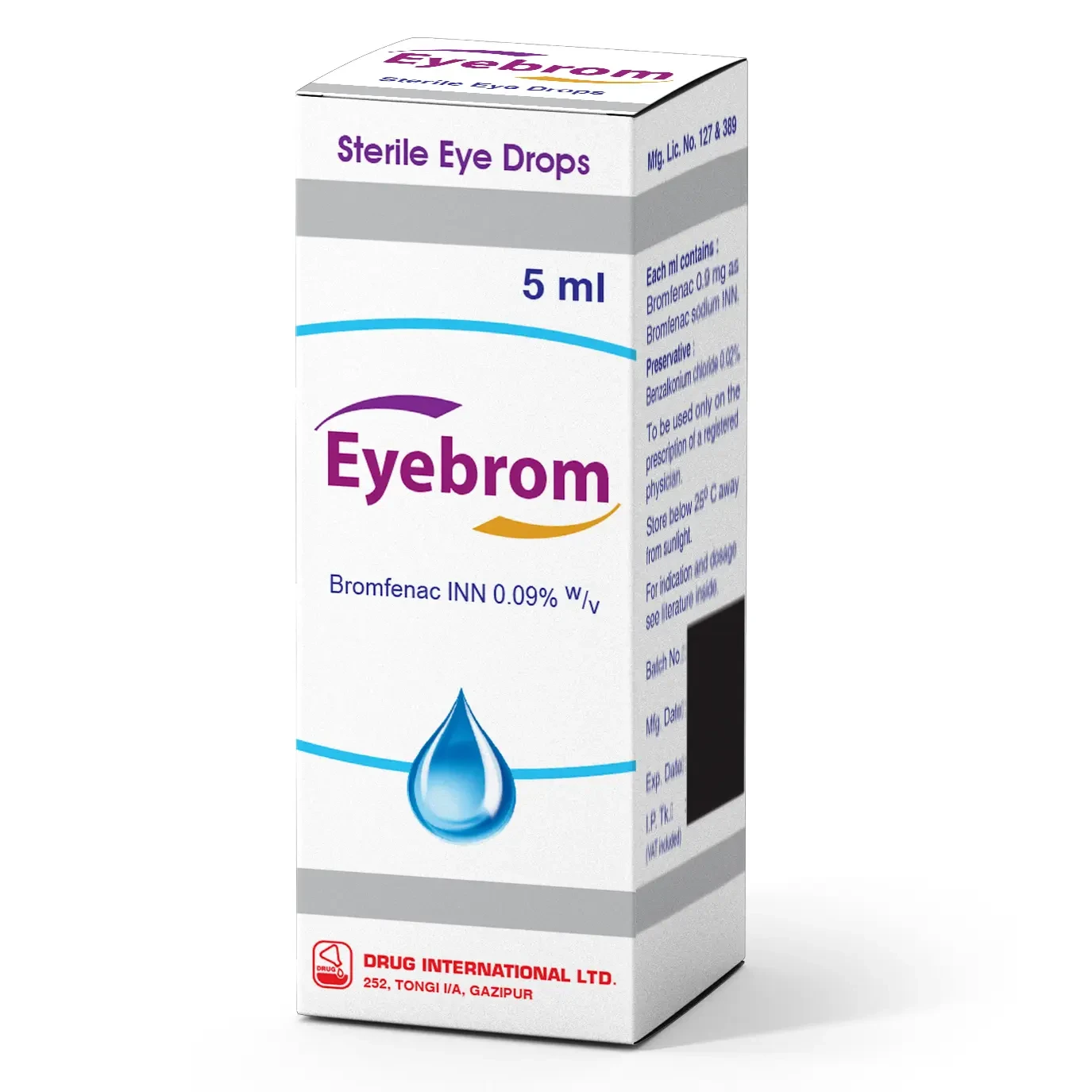 Pack Image: Eyebrom 0.09% Eye Drop (5 ml drop)