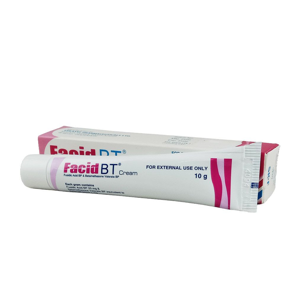 Pack Image: Facid BT 2% 0.1% Cream (10 gm tube)