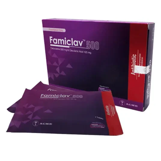 Pack Image: Famiclav 500 mg Tablet (2 x 7)