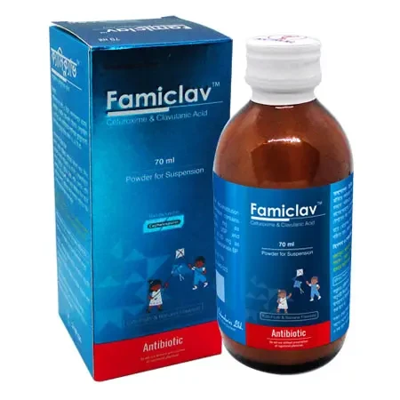 Pack Image: Famiclav (125 mg Suspension (70 ml bottle)