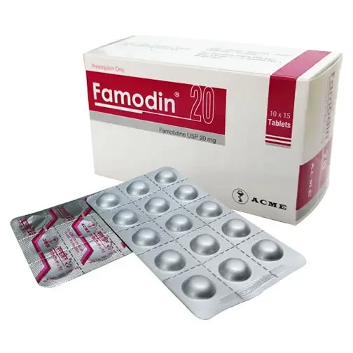 Pack Image: Famodin 20 mg Tablet (10 x 15)