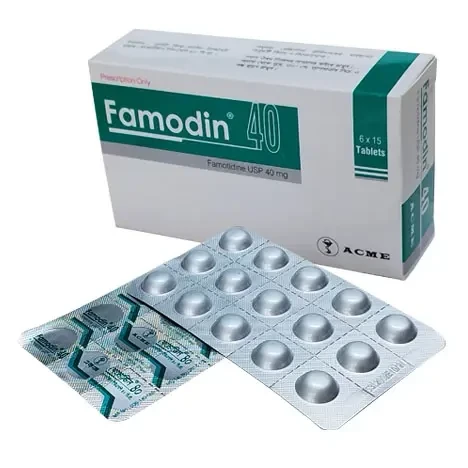 Pack Image: Famodin 40 mg Tablet (6 x 15)