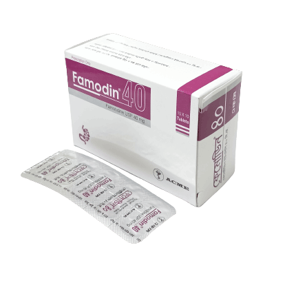 Pack Image: Famodin 40 mg Tablet (6 x 15)