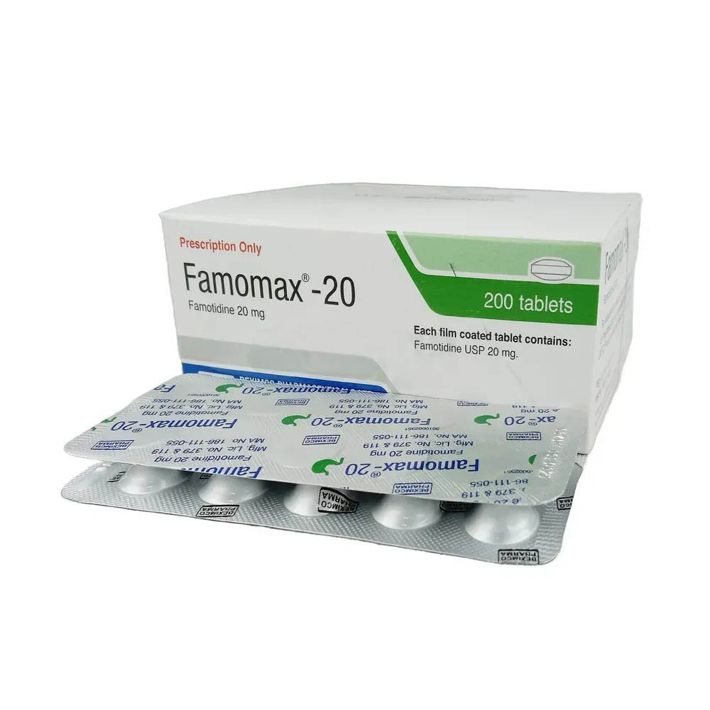 Pack Image: Famomax 20 mg Tablet (20 x 10)