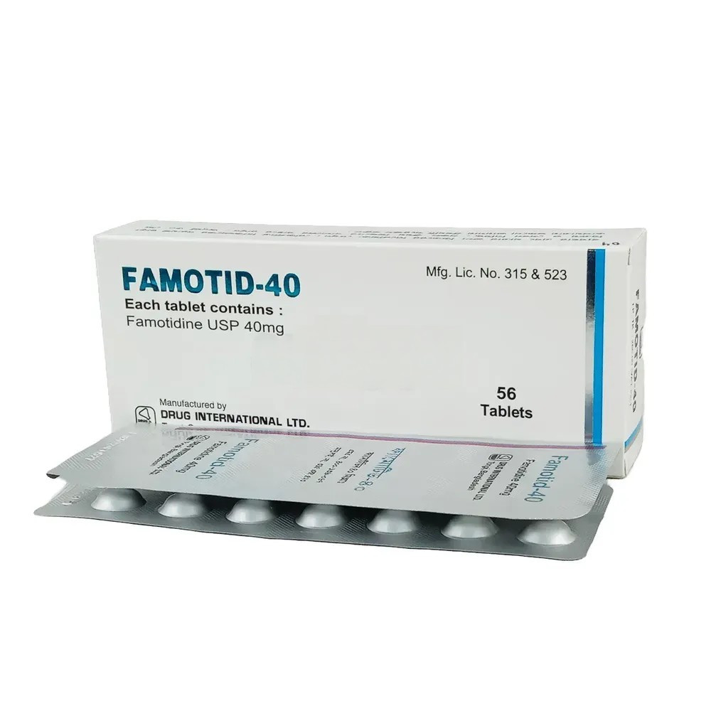 Pack Image: Famotid 40 mg Tablet (4 x 14)